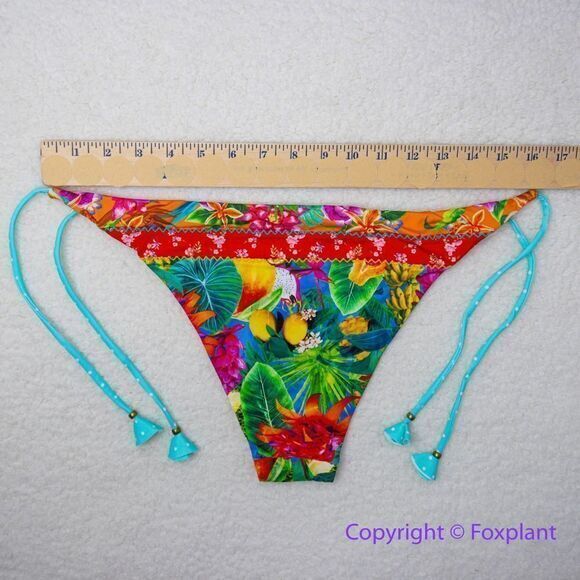 NEW Banana Moon floral print side tie Bikini bottoms, size 44/ XXL - Picture 8 of 15